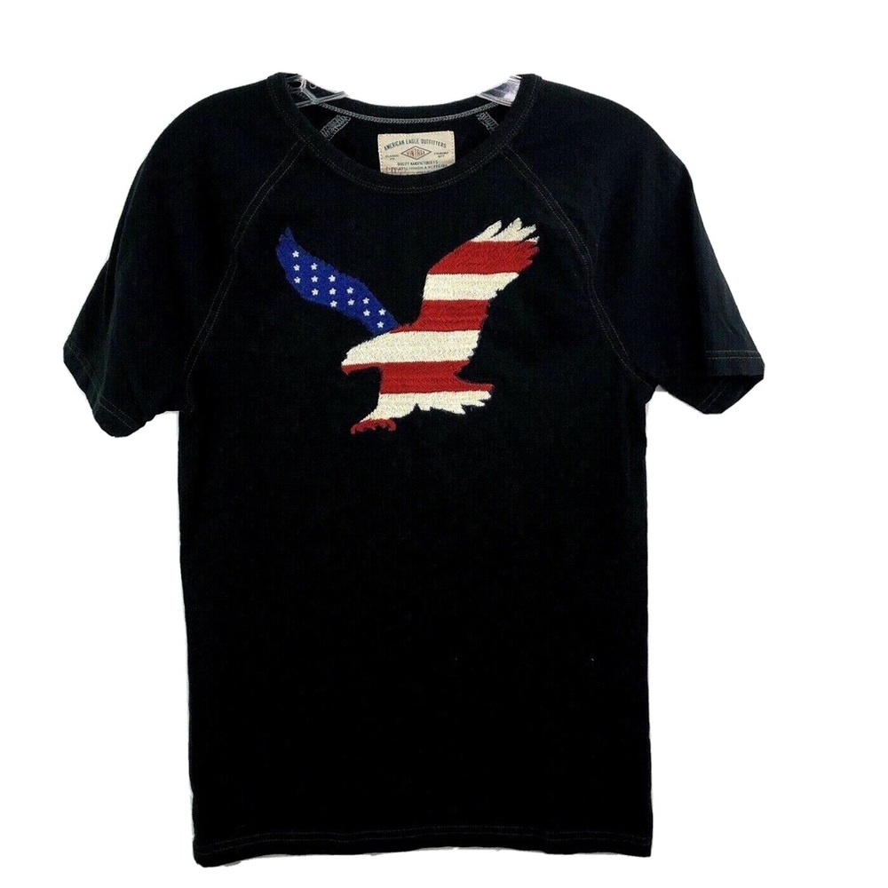 American Eagle Vtg Classic Fit T Shirt Red White Blue Mens Size Medium